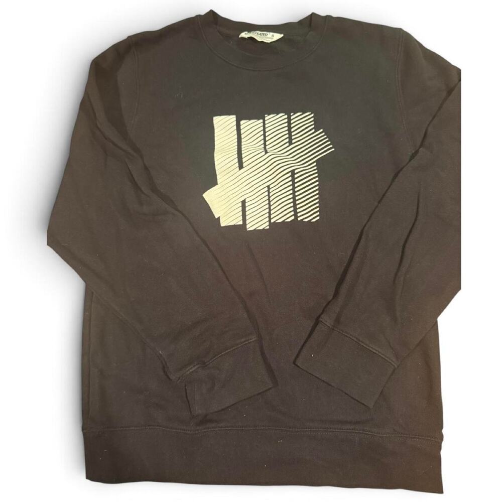 UNDEFEATED 5 Strike Logo Crewneck Sweatshirt Black Small Streetwear Pullover